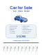 Click to enlarge Car for Sale Flyer Template